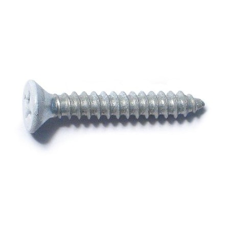 Midwest Fastener Wood Screw, #7, 1 in, White Steel Flat Head Phillips Drive, 35 PK 79366
